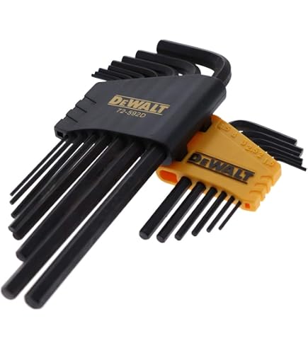 DeWalt Folding Locking Hex Key Set - SAE Allen Wrench Set For Tight Spaces (DWHT70262M)