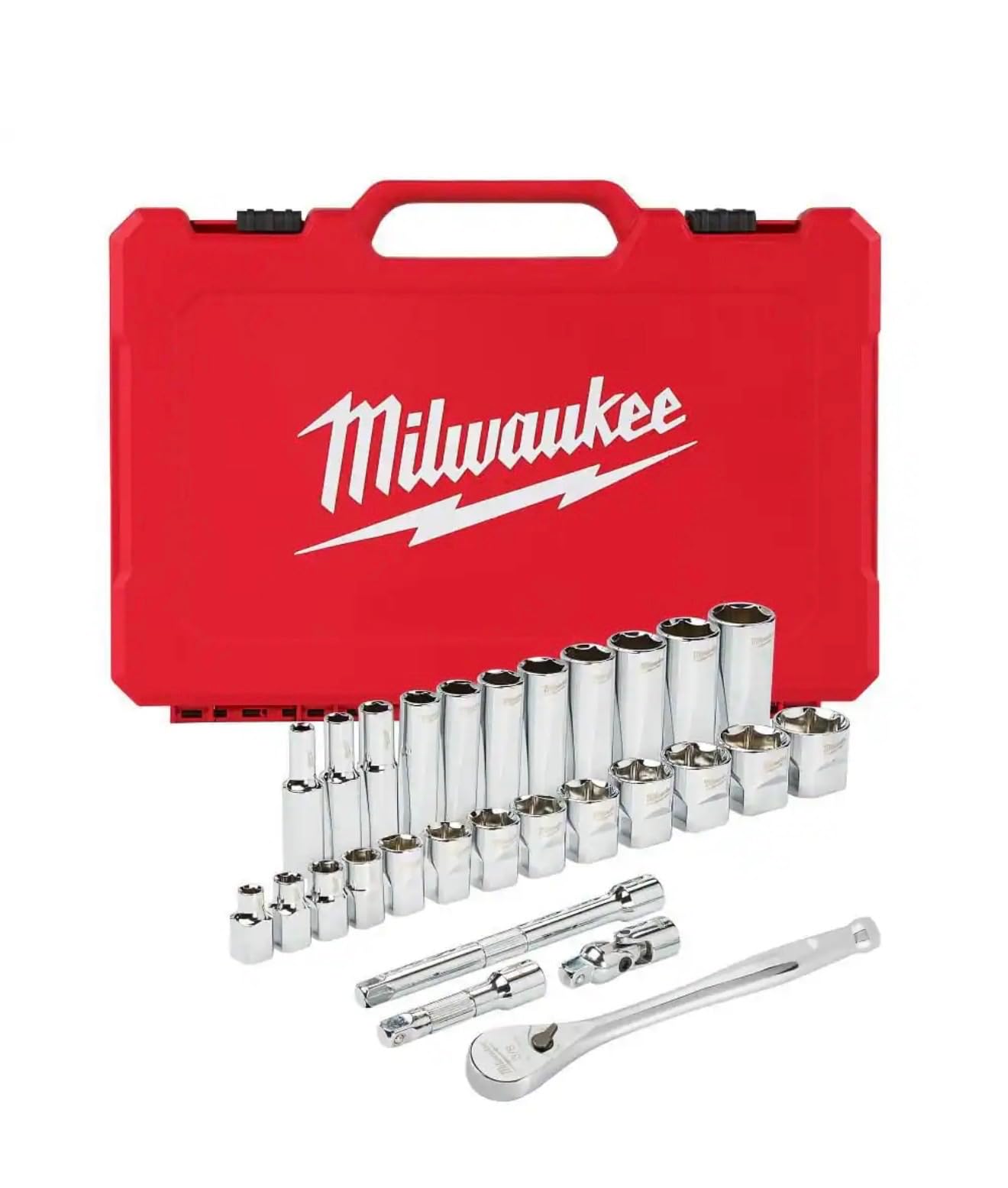 Milwaukee 3/8 in. Drive 28 pc. Ratchet &