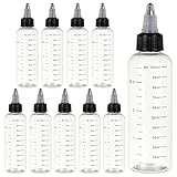 BENECREAT 10PCS 100ml/3.38 oz Transparent Plastic