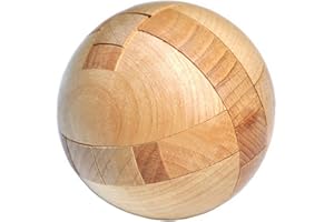 KINGOU Wooden Puzzle Magic Ball Brain Teasers Toy Intelligence Game Sphere Puzzles for Adults/Kids