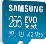 Samsung EVO Select 256GB microSD Card with SD Adapter UHS-I U3 160 MB/s
