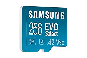 Samsung Memorie EVO Select Scheda MicroSD da 256GB, UHS-I U3, fino a 160 MB/s, compatibile con Smartphone, Tablet, Console Gaming, GoPro