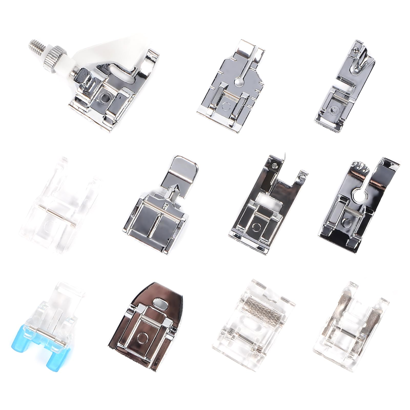 11PCS Presser Feet, Sewing Machine Presser Feet Set, Walking Foot Accessories, Sewing Machine Spare Parts for Brother Singer Babylock Janome Toyota Low Shank Sewing Machines Use (Set A)