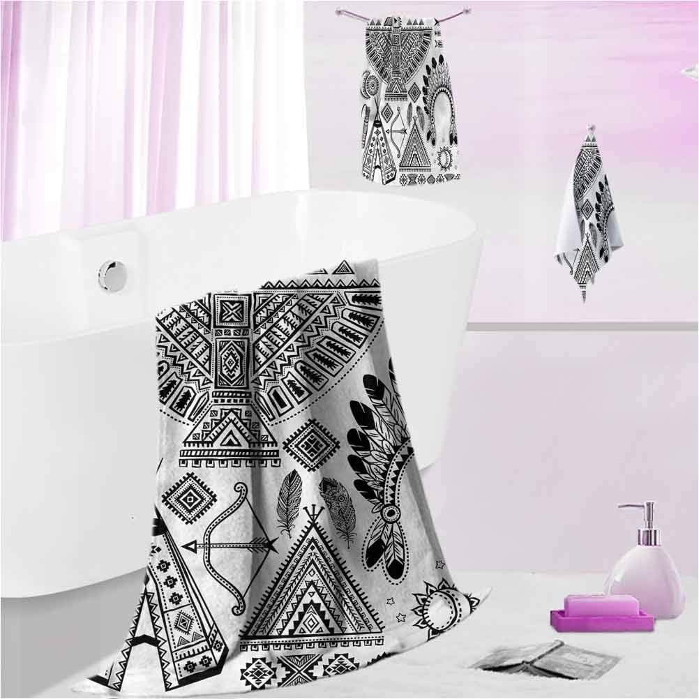 DayDayFun Beach Towel Tribal 3 Piece Towel Sets for