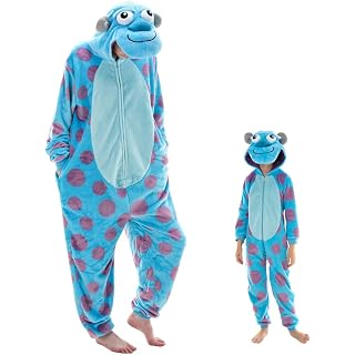 COSUSKET Snug Fit Unisex Adult Onesie Pajamas, Flannel Cosplay Animal One Piece Halloween Costume Sleepwear Homewear