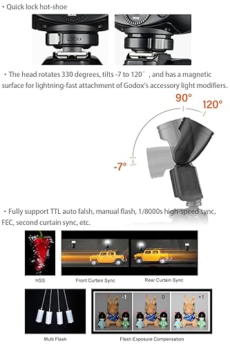 Godox V1-S TTL Flash Speedlite, 76Ws High-Speed Sync 1/8000s