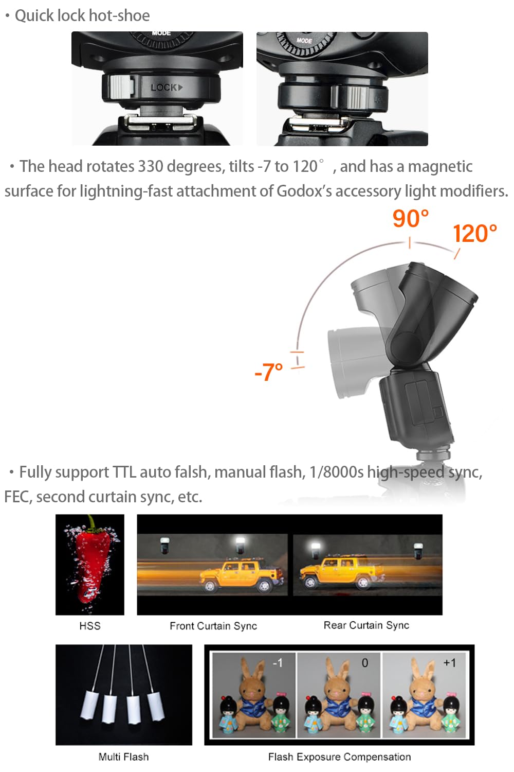 Godox V1-N I-TTL Flash Speedlite, 76Ws 2.4G High-Speed Sync 1/8000s 2600mAh Li-ion Battery Round Head Camera Speedlight with Godox AK-R1 Accessories Kit Compatible for Nikon Cameras