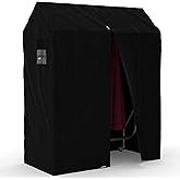 HANGERWORLD Clothes Rack Cover - 4ft Wide, Breathable Nylon, Black with Zipper (Cover Only)