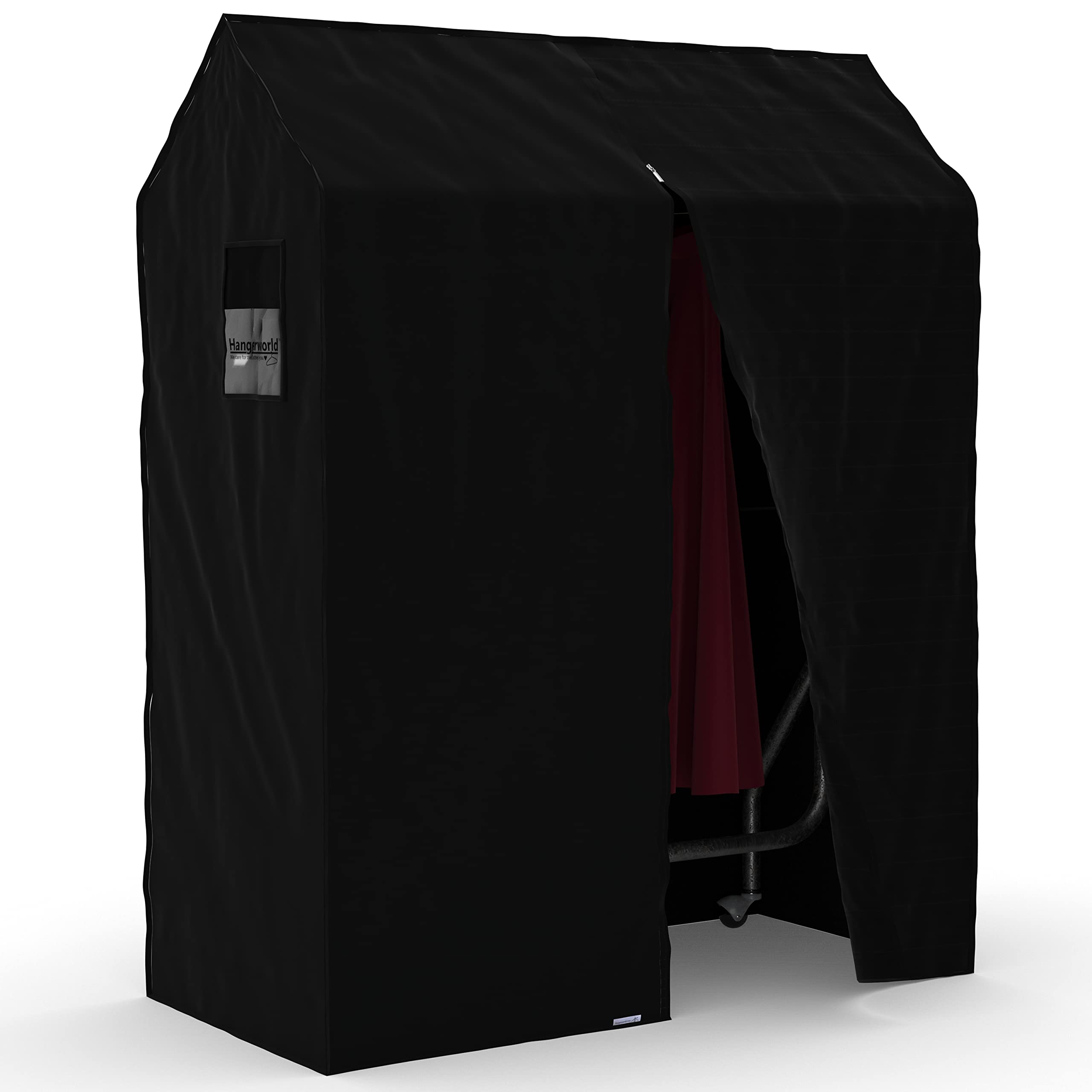 Hangerworld 4 ft Breathable Protection Garment Rail Cover, Black