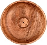 Samhita Acacia Wood Round Incense Holder 12.7cm Aromatherapy Decor view 3