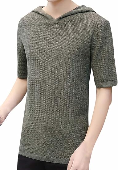 Amazon ネルロッソ ｔシャツ 半袖 サマーニット メンズ パーカ フード カットソー トップス サマーセーター 正規品 Cmb Tシャツ カットソー 通販