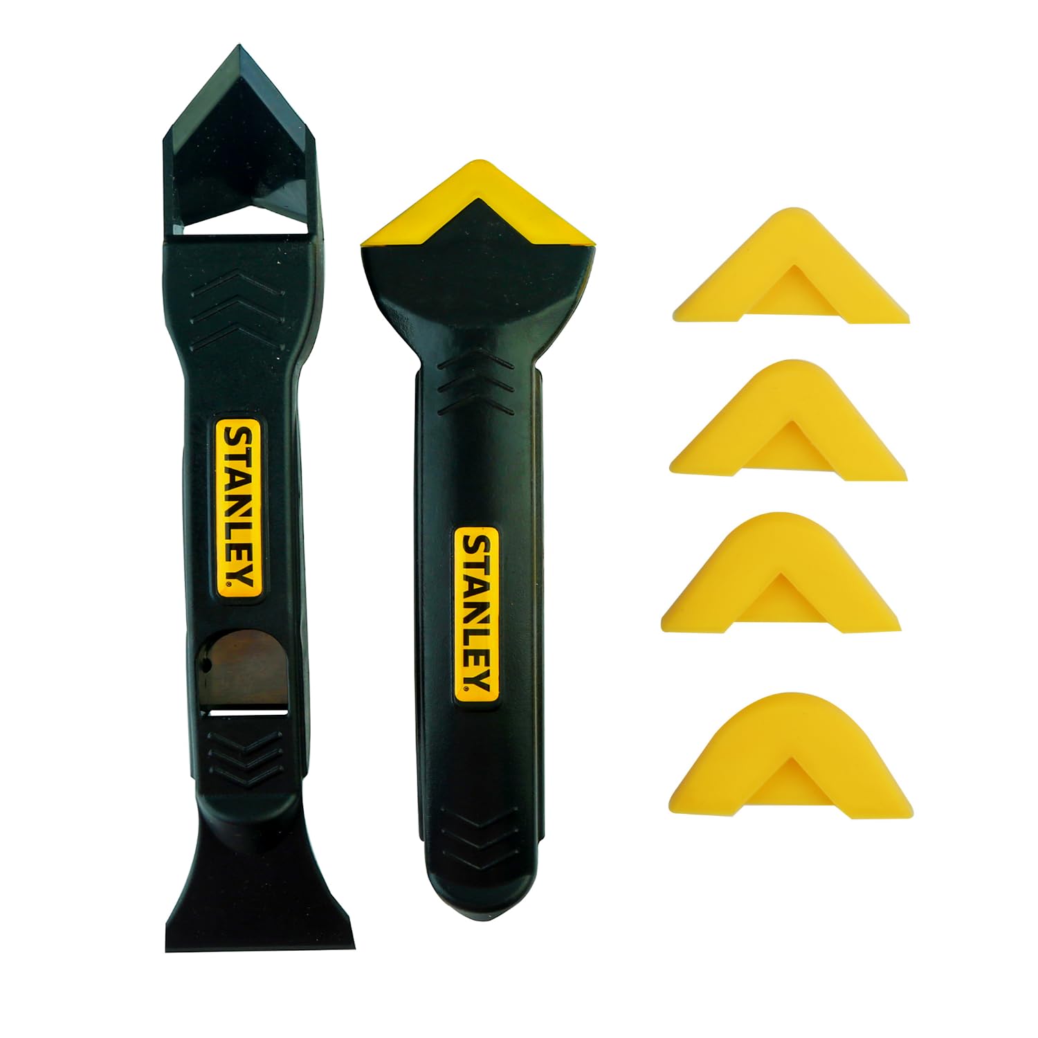 Photo 1 of Stanley Silicone Trowel Set - Silicone Caulking Tool Caulk Remover, Silicone Sealant Scraper and Finishing Tool for Smooth Sealant Lines with Exchangable Heads, 1 Pack
