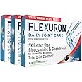 Purity Products Flexuron Joint Formula 3X Better Than Glucosamine and Chondroitin - Starts Working in just 7 Days - Krill Oil, Low Molecular Weight Hyaluronic Acid, Astaxanthin - 30 Count (3)