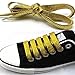 GOOTRADES Metallic Glitter Flat Shoelaces for Canvas Sneaker Athletic 45 inch (2 pairs) (Gold)