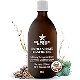 The Goodbye Company Extra Virgin Castor Oil - 8.5oz - 100% Pure Castor Oil Cold Pressed Unrefined, Hexane-Free - For Healthy 