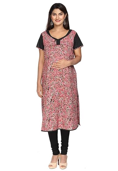 Wear - Bell Sleeves Nursing Kameez/Nursing Wear/Pregnancy Wear/Maternity Kameez/Feeding Kameez with Zip