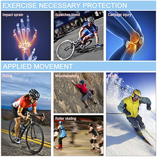 KING SHOWDEN Upgraded Knee Pads Elbow Pads Wrist Guards Set Protective Gear Sports Safety Pad for Roller Skatings Skateboarding Inline Scooter Riding BMX Bicycle Cycling Pack of 6 (S)