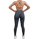 SUUKSESS Women Seamless Workout Sets Strappy Sports Bra High Waist Booty Leggings Outfits