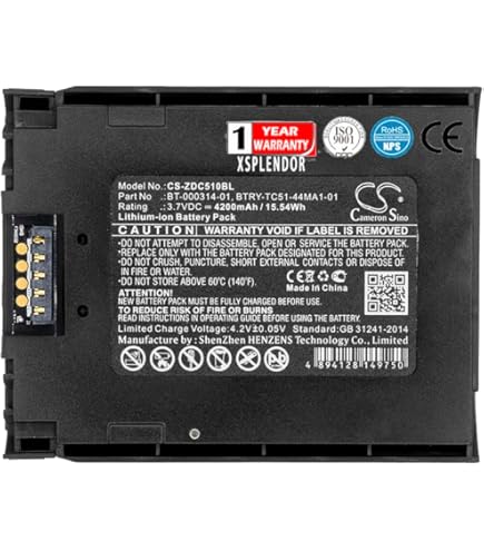 Amazon.com: XSPLENDOR XPS Replacement Battery for Zebr a TC56