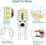 Tailcas 3W G9 LED Bulbs Cool White 300LM 6000K 360° 220-240V 10 Pack view 4