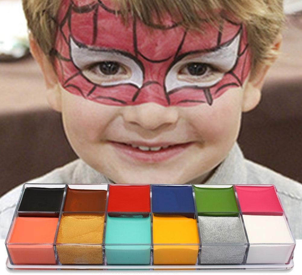 Peinture Corporelle 12 Couleurs Non Toxiques Peinture Corporelle Maquillage Visage Et Corps Palette De Maquillage Enfant Peinture Huile Art Pour Halloween Carnaval Maquillage Amazon Fr Bebes Puericulture