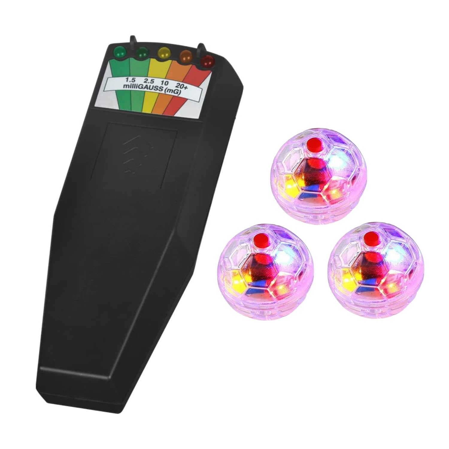 Ghost Hunting Equipment Bundle - EMF Meter Ghost Detector & Light-Up Motion Balls - Full Paranormal Investigation Detector Kit for Ghost Hunting