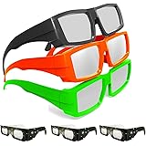 SEIC Solar Eclipse Glasses in Durable Plastic Frame, AAS Recognized and CE & ISO Certified, 𝐁𝐨𝐧𝐮𝐬 𝟑 Paper Glasses (3 Pa