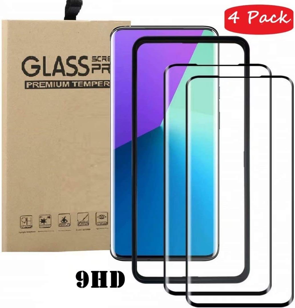 FanTing for Xiaomi Poco X2 Screen Protector,[9H Hardness,Full Coverage,No bubbles and fingerprint],Scratch-resistant tempered glass film for Xiaomi Poco X2-Black(4 Pack)