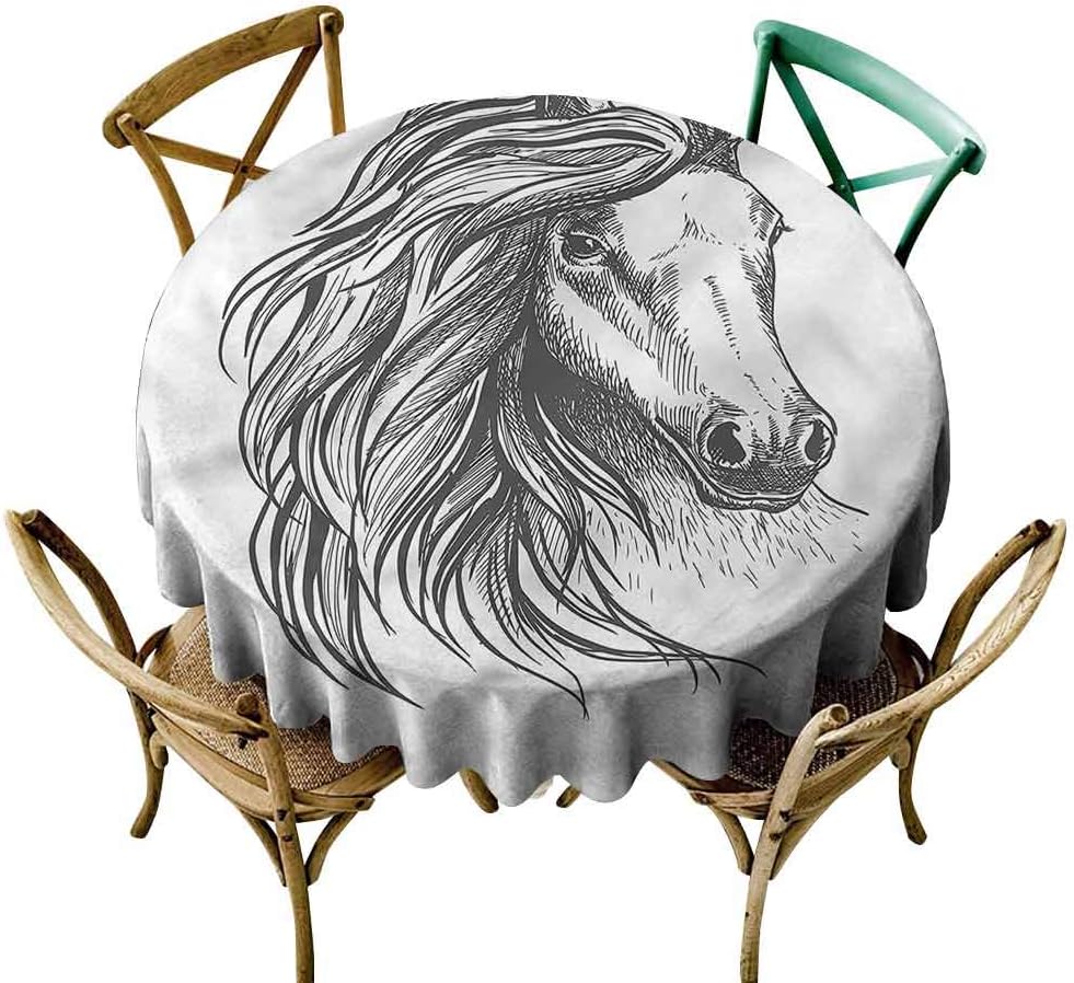 KaMiao Fabric Tablecloth Gypsy,Equestrian Nobility Horse