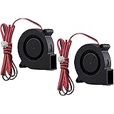 GDSTIME 2-Pack 50mm x 15mm Blower Fan 12V 5015 Dual Ball Bearing DC Brushless Cooling Turbo Fan 2 Pin 39 inch Cable for 3D Pr