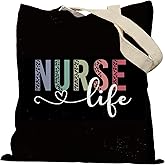 Lacosu Nurse Tote Bag - Canvas Tote Bags for Women, Nurse Appreciation & Graduation Gifts, Reusable Shopping Bags