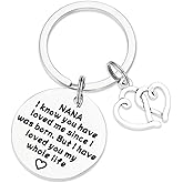 AHAETH Nana Jewelry for Women Bracelet Worlds Best Nana ever Gifts Nana Stuff Gift Nana Keychain