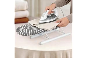 Foldable Ironing Board, Space Saving Tabletop Ironing Board, Sleeve Cuffs and Collars Handling, Portable Compact Iron Board, 