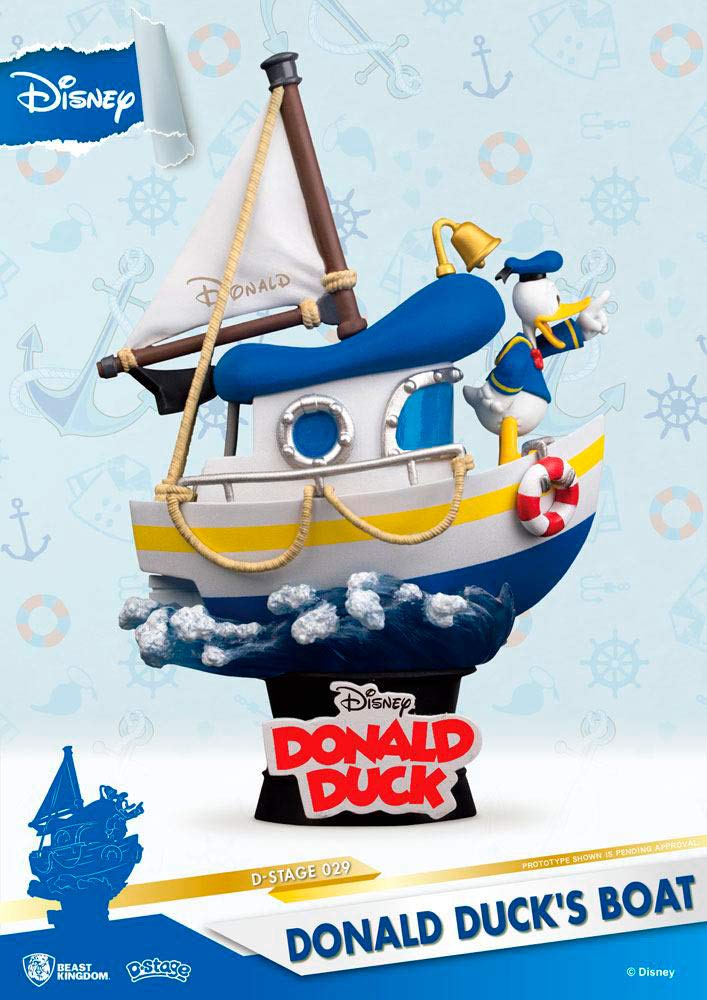Beast Kingdom Donald Duck's Boat Diorama Stage 029 D-Stage Figure, multicolor,15 cm