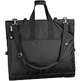 Wally Bags 66” Premium Tri-Fold Carry On Destination Wedding Dress Travel Bag with multiple pockets and shoulder strap, Black