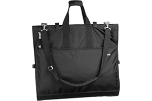 WallyBags® 66” Premium Tri-Fold Carry On Destination Wedding Dress Travel Garment Bag with multiple pockets and shoulder strap