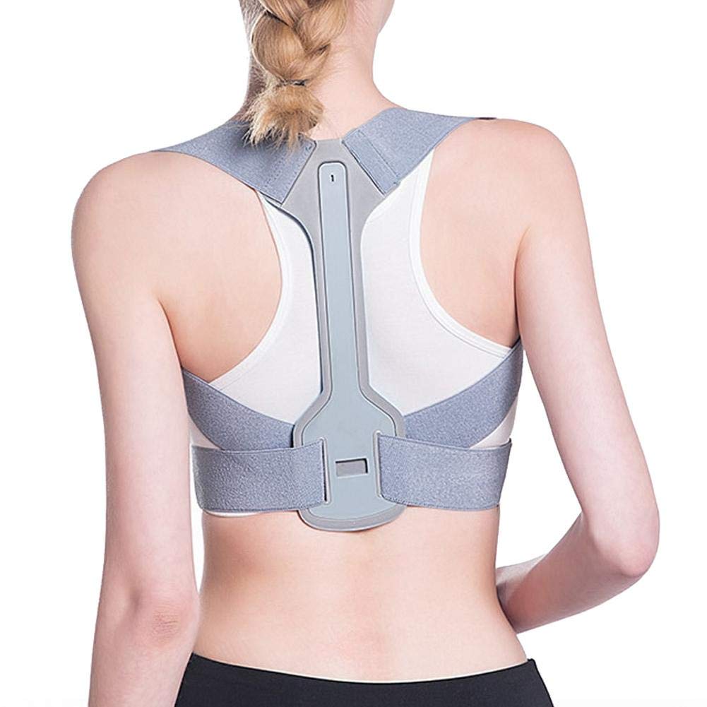 Lv. life Posture Corrector for Men and Women, Adjustable Back Straightener Adjustable Back Brace for Back Support Shoulder Brace Belt Providing Pain Relief from Neck, Shoulder, and Upper Back (M)