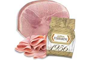 Ferrarini, Italian Cooked Ham, Premium Grade, Prosciutto Cotto, 8 lbs +/-, Product Weight varies per piece, Premium Italian Brand. Artisanal production process. Imported Prosciutto.