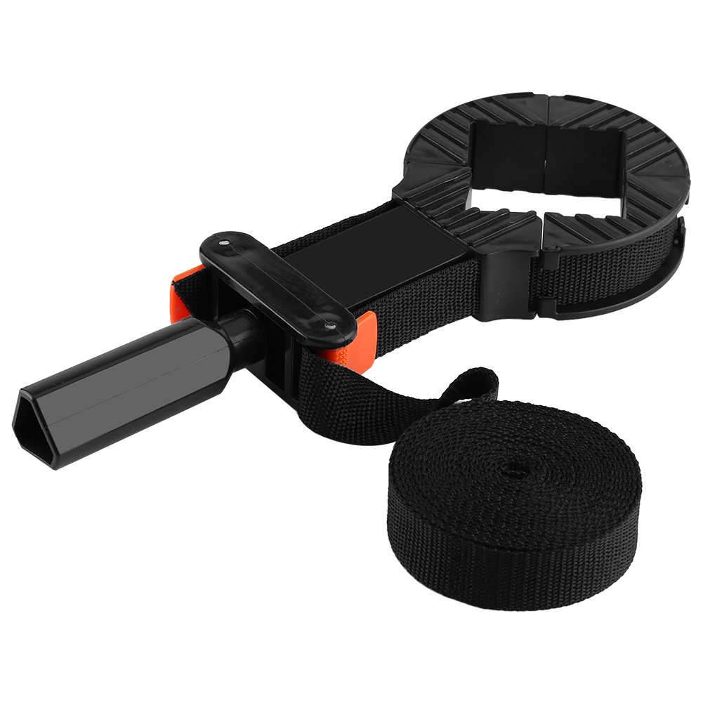 Multi-Function Polygonal Corner Clamp Band Strap with 4 Jaws, 90 Degrees Adjustable Angle Clamp Clip for Square Wooden Drawer Cupboard, Picture Frame Holder Belt, Hand Woodworking Box Binding Tool(#1)