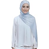 Lina & Lily Sheen Shimmer Women's Crepe Scarf Shawl Wrap Head Hijab Lightweight