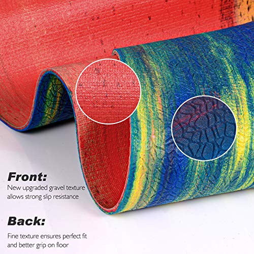 TOPLUS Yoga Mat, Premium 1/4 inch Imprint Non Slip Extra Thick Fitness & Exercise Mat with Carrying Strap, Workout Mat for All Types of Yoga, Pilates and Floor Exercises