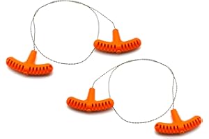 PiscatorZone 2PCS Rescue Cable Wire Hunting Fishing Hiking Camping Saw Wire Survival Chain Saw with Orange Handles Piscator Zone Outdoor Equipments
