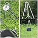 Aolvo Campfire Tripod, Compact Lightweight Aluminum Fire Tripod Grill, Adjustable Height Quick Setup Lantern Hanger Perfect for Outdoor Camping Backpacking Survival Emergency with Storage Bagthumb 3