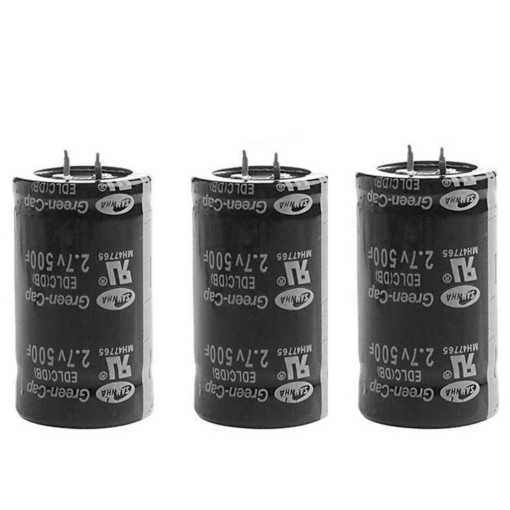 YUTOKEER 2.7V 500F Capacitor, Rectangular Aluminium Super Capacitor, 35mm 60mm, 3Pcs