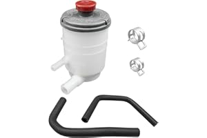 QLZOZB Power Steering Reservoir With Suction & Return Line Hose Fit for Honda Accord L4 2.4L 2003 2004 2005 2006 2007 Replace 53701-SDA-A01 53701SDAA01, with 2 Snap Clips