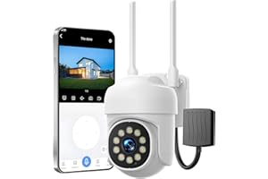 MOSBOK Security Cameras Wireless Outdoor, 350° Pan & 90° Tilt CCTV Camera with Auto AI Motion Detection & Spotlight Siren Alarm, WiFi Surveillance Indoor Home Camera, Color Night Vision, 2-Way Talk
