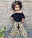 Toddler Baby Girls Off Shoulder Tube Top Sunflower Bell Bottoms Floral Ruffle Pant Set Kids Summer Outfits Boho (B-Blue, 3-4T)