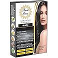 AL HASNAYN ENTERPRISES Almas Henna 80 GRAM Hair Color, 100% Organic Henna Powder Infused with Goodness of Herbs, Natural Henna Hair Dye For Soft Shiny Hair, Black, 2.82 OUNCE