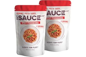Always Fresh, Two Servings, Spicy Pomodoro Gourmet Pasta Sauce (2-pack), Le Sauce & Co. Imported Italian San Marzano Tomatoes, Tomato Sauce, Spicy Pasta Sauce, Calabrian Peppers, All Natural