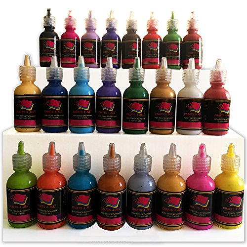 Fabric Paint 3D Permanent 24 Colors Set Marker Pens Style Premium